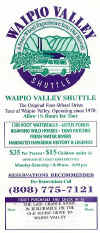 Waipio Valley Shuttle Brochure Page 1